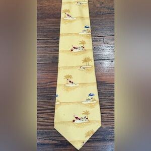 Tommy Bahama Santa Christmas Beach Holiday Vacation Men’s Neck Tie 100% Silk